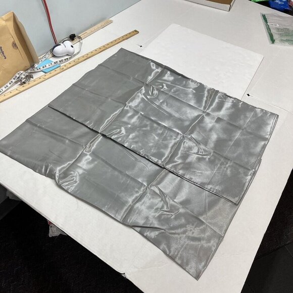 Bedsure Essentials Satin Pillowcase Silver Standard Size Cooling Set Of 2 - Picture 3 of 12